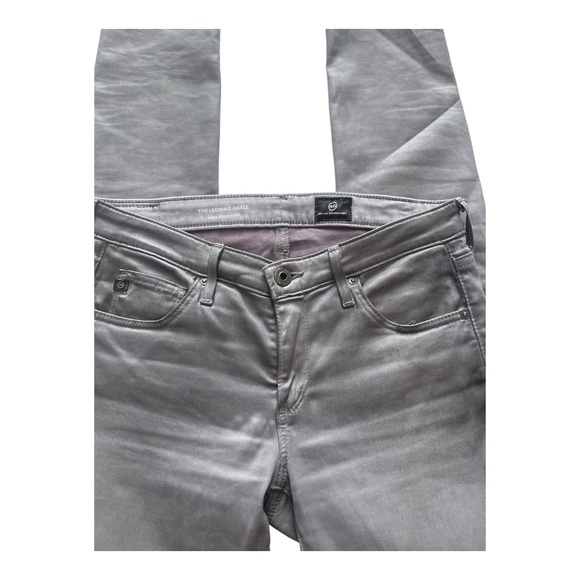 AG Adriano Goldschmied Women's Gray Skinny Lamb Leather Denim Jeans Size 26 - Picture 6 of 13